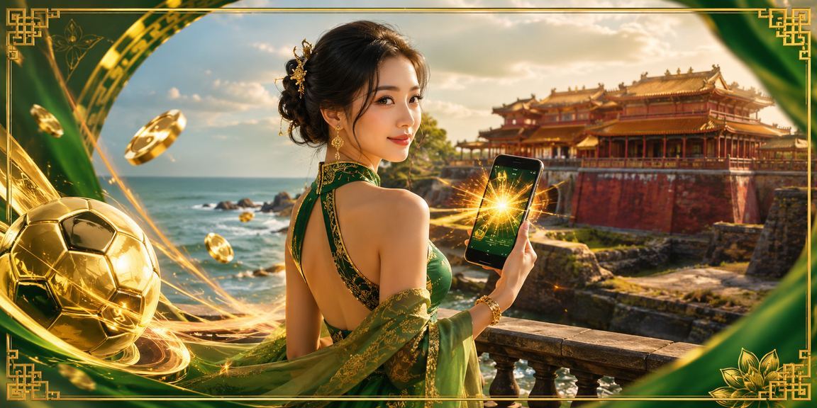 Người dùng tại bãi biển Huế trải nghiệm casino di động với giao diện tiếng Việt